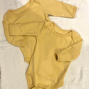Set of 2 Pact Organic Long-Sleeve Snap Onesies